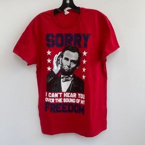 Red political tshirt - size L
